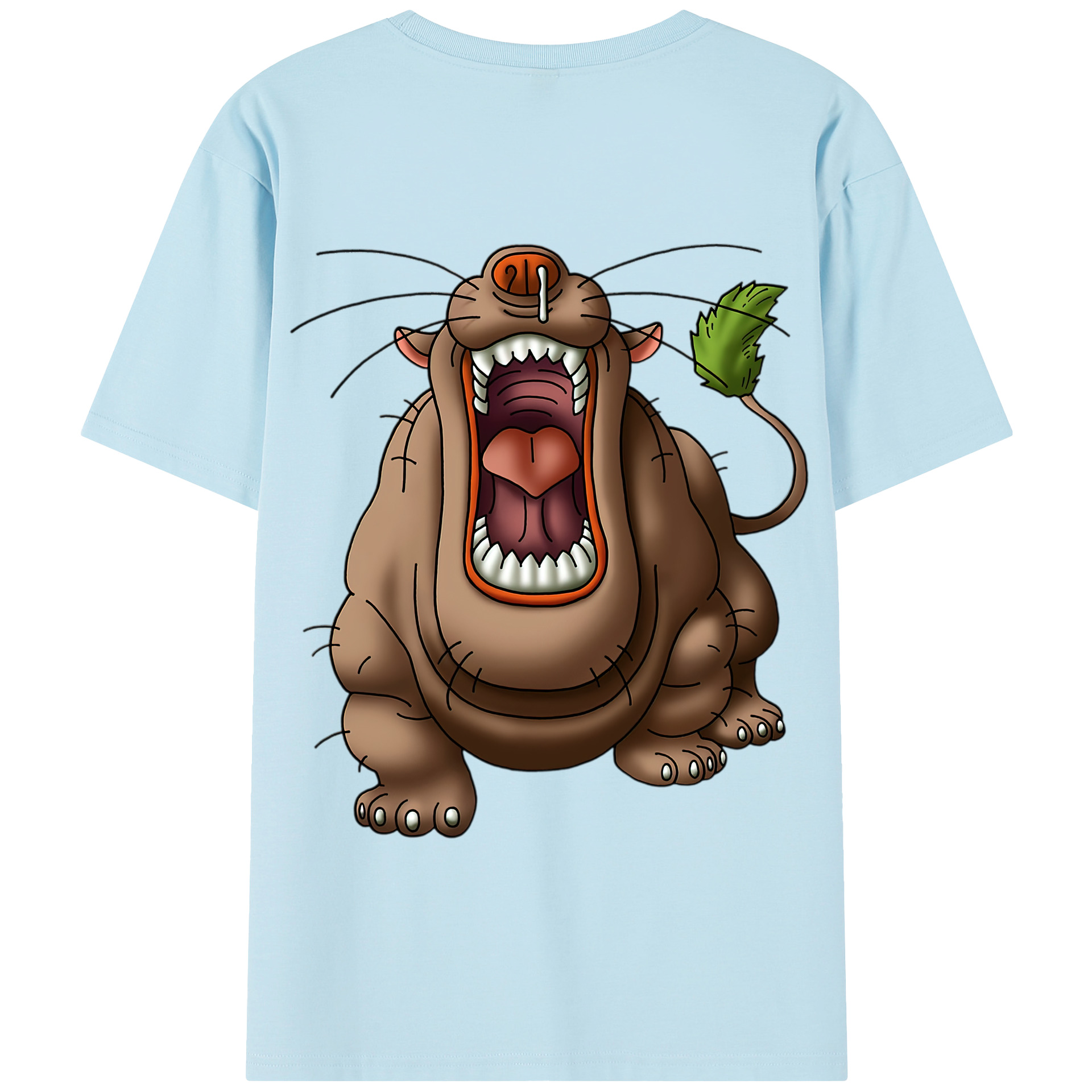 （画像用） ドラゴンクエスト Doragon Kuesuto Dragon Quest 綿100％半袖Tシャツ（背面プリント）